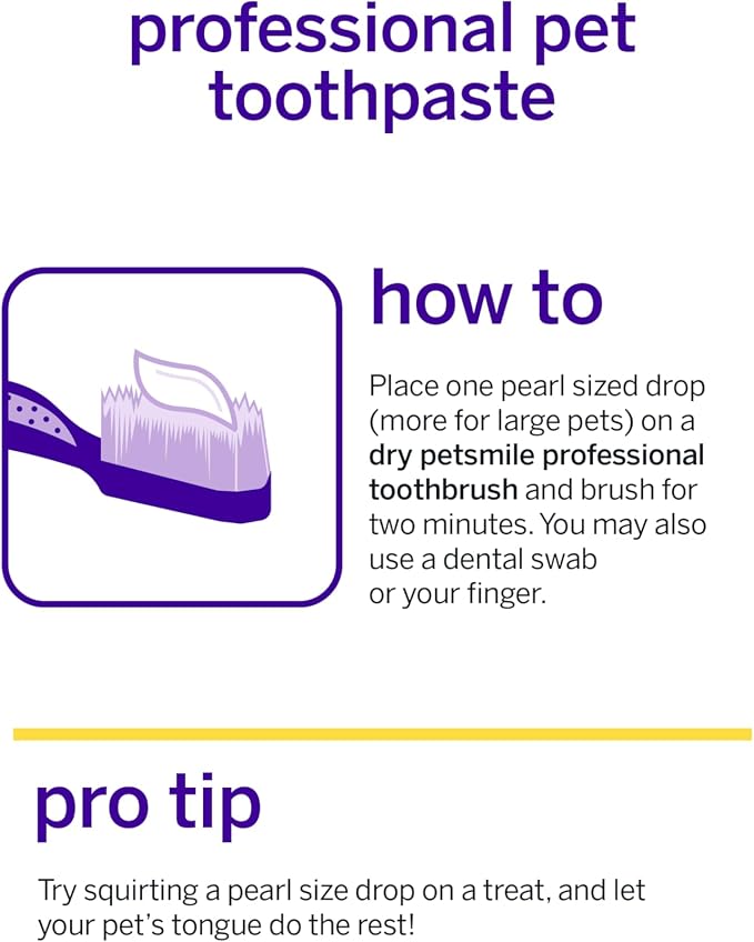 Petsmile Professional Pet Toothpaste for Cats & Dogs - VOHC Accepted Toothpaste - Clinically Proven to Control Plaque & Tartar Calprox Formula (London Broil, 2.5 Oz)