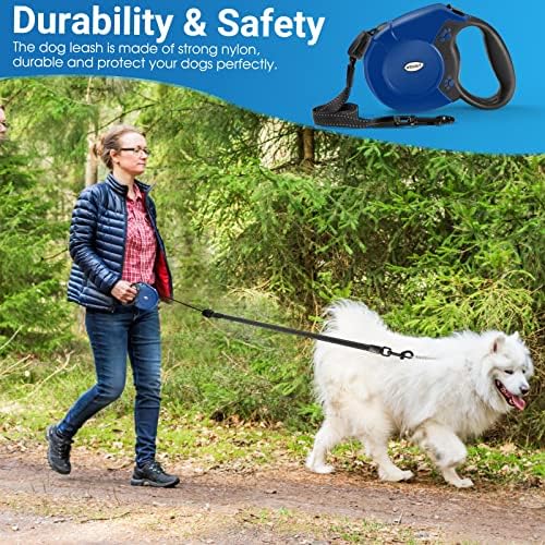 360°No Tangle 26 Ft Retractable Dog Leash for Dogs up to 99lbs