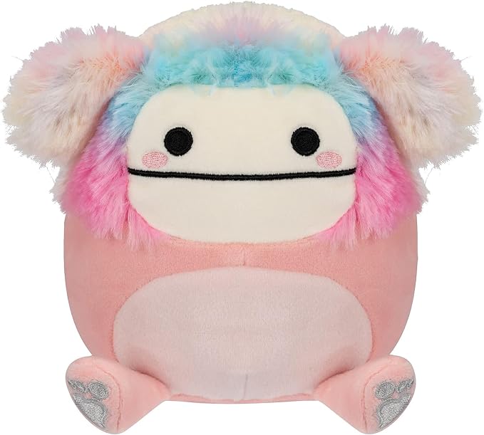 Squishmallow Official Kellytoy Magical Fantasy Squad Squishy Soft Animals Choose Dragons Bigfoots Unicorns and More (Pink/Rainbow, Diane Bigfoot, 5 Inch)