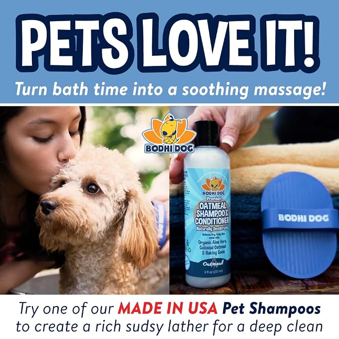 Bodhi Dog Shampoo Brush - Pet Grooming & Bath Supplies for Dogs and Cats - Bath Brush for Long & Short Hair - Premium Scrubber for Shower, Showerhead, Sprayer & Bathing (One Pack, Yellow)