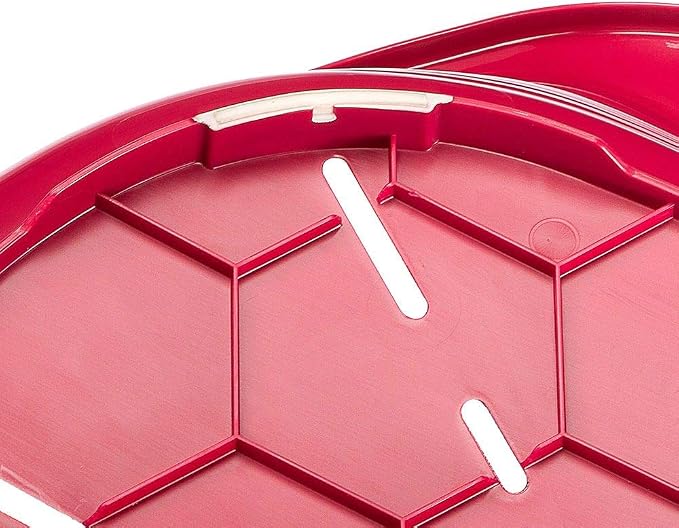 Ferplast Cat Bed, Plastic Dog Bed Medium, Ventilation Holes and Non-Slip Rubber Feet for Added Stability 70,5 x 52 x h. 23.5 cm. Burgundy