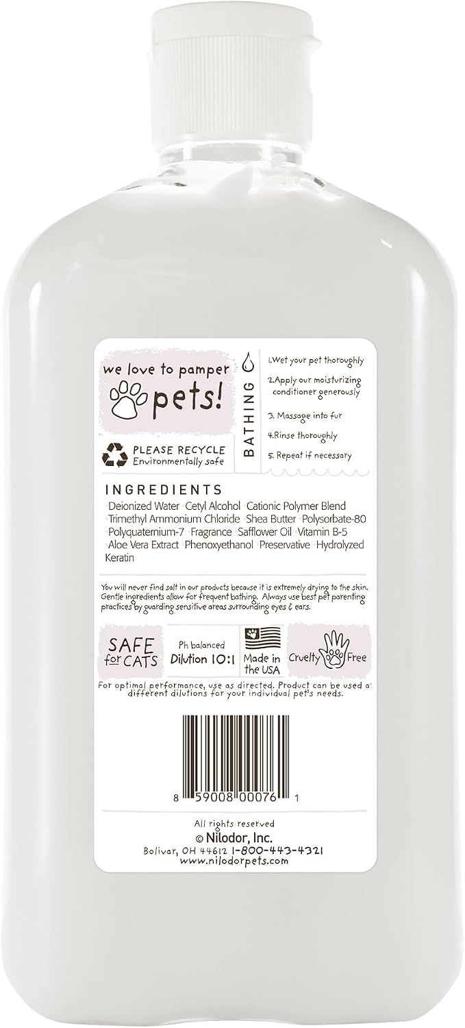 Bobbi Panter Nourishing Dog Conditioner Safflower Oil, Keratin, Shea Butter & Aloe Vera – Detangling Natural Formula for Soft, Smooth & Manageable Coat, 10:1 Concentrate, 14 oz (Case of 12)