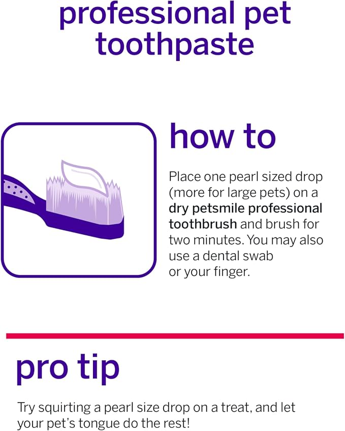 Petsmile Professional Pet Toothpaste for Cats & Dogs - VOHC Accepted Toothpaste - Clinically Proven to Control Plaque & Tartar Calprox Formula (Rotisserie Chicken, 2.5 Oz)