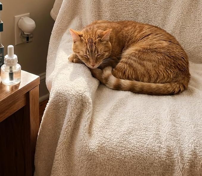 Calming Diffuser for Cats, Kit Includes 1 Plug-in Diffuser & 1 Refill, Helps Reduce Unwanted Stress-Induced Behavior, 100% Plant-Based Active Ingredients, Covers Up to 500 Sq. Ft, 1.52 Fl. Oz.
