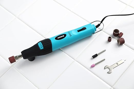 Andis 66820 EasyClip 2-Speed Pet Nail Grinder, Blue | All-in-one kit: drum attachments, sanding wheels, grinding stone, dog nail clipper alternative