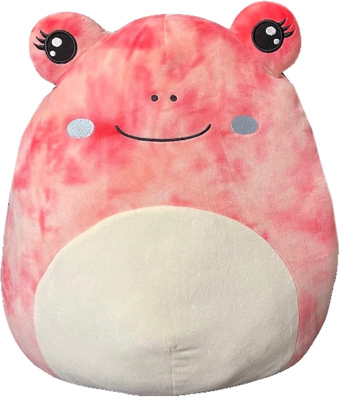 Squishmallow Official Kellytoy Plush Reptiles & Amphibians Squad Frogs Lizards Snakes Squishy Soft Plush Animals (Pink Multi, Fania Frog, 16 Inch)