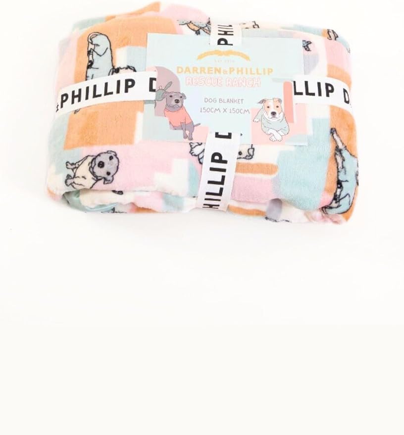 Darren & Phillip Rescue Ranch Blanket - Ultra-Soft Blankets Made with Plush Fleece - Perfect as a Dog Bed Blanket or for Cuddling with Your Pup - Ultra-Snuggly Blankets for Dogs & Humans