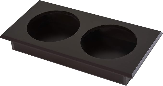 PawHut Raised Pet Feeding Storage Station for Large Dogs, Coffee | with2 Stainless Steel Bowls Base for Other Large Pets