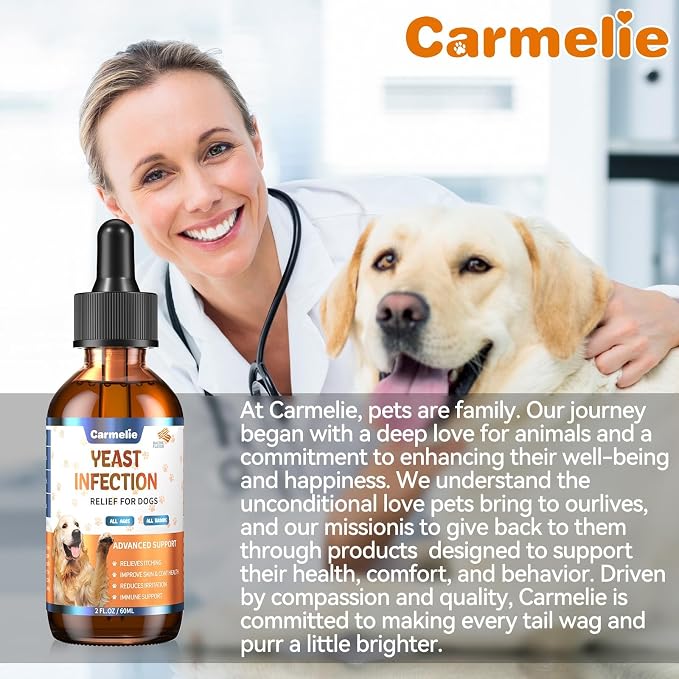 2PCS Yeast Infection Treatment for Dogs, Support Healthy Itch Relief, Ear Paw Discomfort Care, Itch Relief for Dog, Allergy Supports, Inflammation Relief for Dogs, Bacon Flavor 60ml
