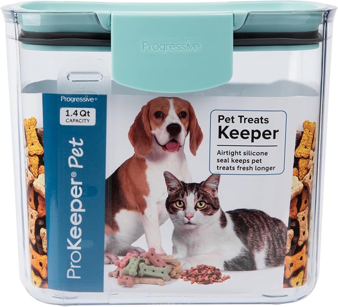 ProKeeper by Progressive Pet Food Storage Collection – Airtight Containers for Dog and Cat Food & Treats – Silicone Seal, Stackable, Dishwasher Safe (4.5 Quart Pet Food Pour & Store)