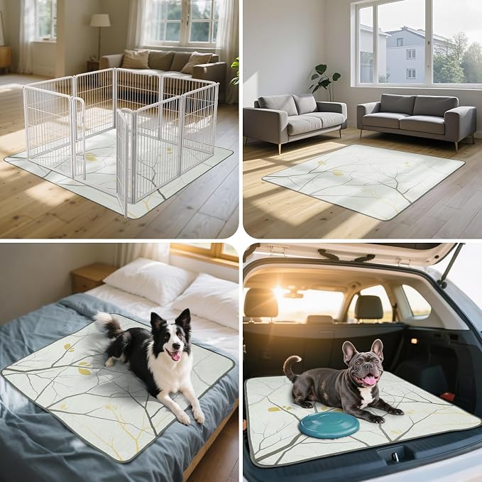 FXW Washable Pee Pads for Dogs, Super Absorbent, 71" Square, 1 Pack | Machine washable, Non-slip backing, Fits 32"H 8-Panel FXW Rollick/Homeplus Playpens
