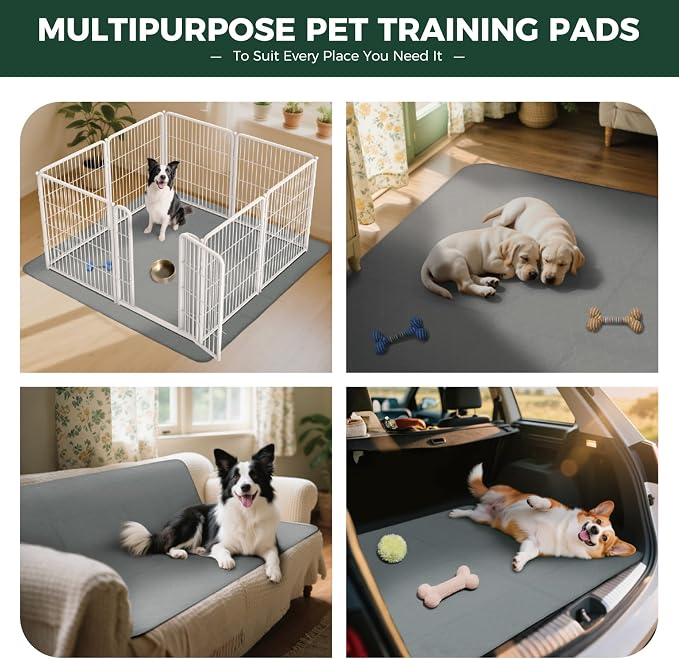FXW Washable Pee Pads for Dogs, Super Absorbent, 63" Square, 1 Pack | Machine washable, Non-slip backing, Fits 24"H 8-Panel FXW Rollick/Homeplus Playpens