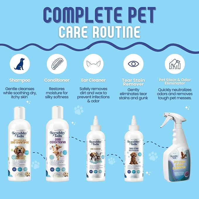 Organic Dog Shampoo - Puppy Oatmeal Shampoo for Itchy Skin Relief - Hypoallergenic for Sensitive Skin, for Groomers & Professionals, Made in USA, 1 Gallon (Unscented)