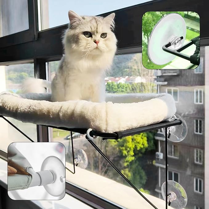 4 Pcs Thick Suction Cup Cat Window Perches Window Hammock Replacement Suction Cup for Cat Seat Perch Hammock Hanging Pet Supplies (Classic Style)