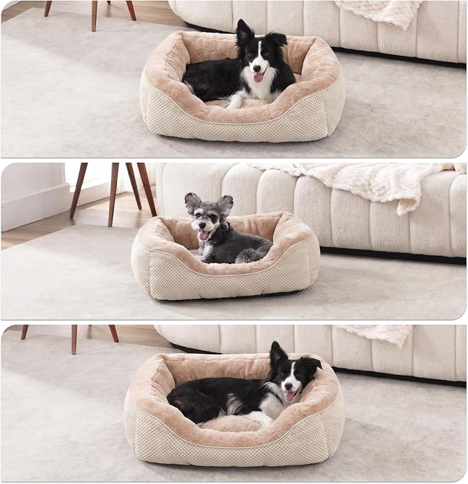 INVENHO Dog Bed Medium Size, Orthopedic Warming Soft Calming Sleeping Durable with Anti-Slip Bottom