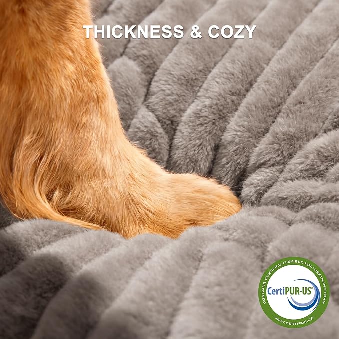 FURTIME Medium Dog Beds for Medium Dogs Washable, Orthopedic Dog Bed, Rectangle Warming Soft Calming Sleeping Puppy Bed Durable Pet Bed with Anti-Slip Bottom