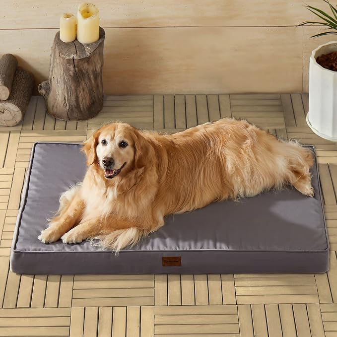 BFPETHOME Outdoor Waterproof Dog Bed for Large Dogs, Washable Cover, 36" | Outdoor & Indoor Use, Waterproof, For Medium, Large, Extra Large Dogs, Orthopedic, Egg Crate Foam, Up to 60 lbs