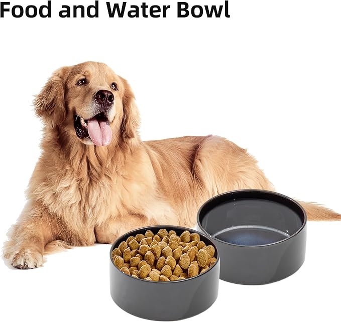 Havniva 8.3inch Ceramic Dog Bowls Dog Food Bowl for Large Breed Dog Food and Water Bowl Non-Slip Dog Dish Large Capacity Feeding Pet Water Bowl