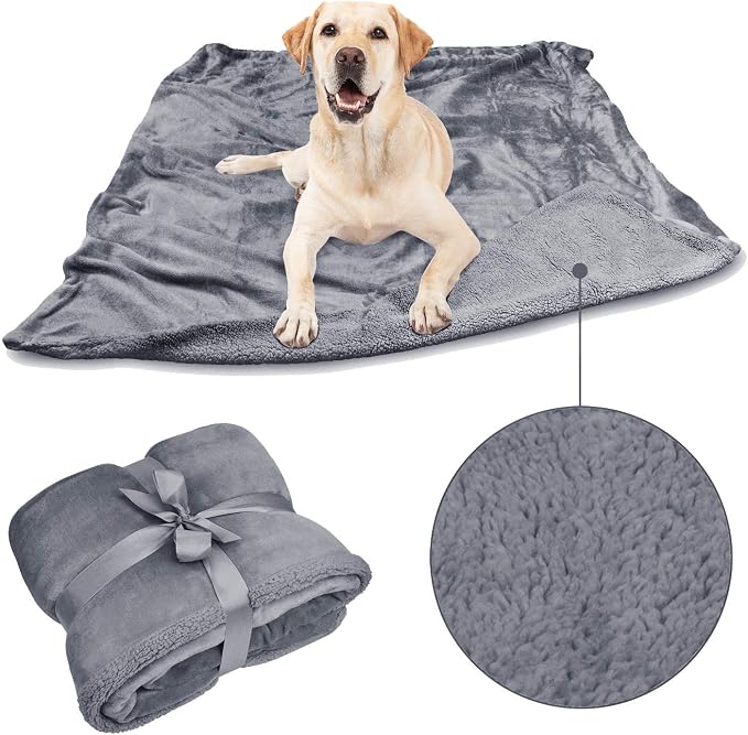 Dog Blankets for Large Dogs, Super Soft Warm Sherpa Fleece Plush Doggie Blankets and Throws for Small Medium Puppy Doggy Pet Cats,50x60 inches