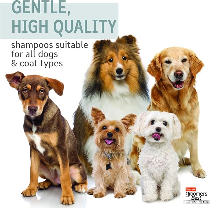 Hartz Groomer's Best Professionals Anti-Dandruff Dog Shampoo for Itchy Skin with Jasmine & Citrus Scent, 18 oz