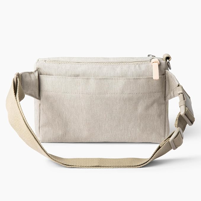 Dog Walk & Train Sling Bag - Hands-Free Dog Walking & Training Bag with Treat Pouch, Poop Bag Holder & Phone Pocket - Crossbody or Fanny Pack, Adjustable Strap - Sand