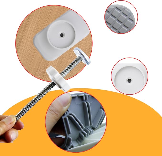 Baby Gate Extender Extension, 4 Pack Baby and Pet Babys Gate Replacement Parts, M8 (8mm) Replacement Bolt Part for Babys and Pet Pressure Mounted Safety-Gates, Extra Long Tension Gates Extender