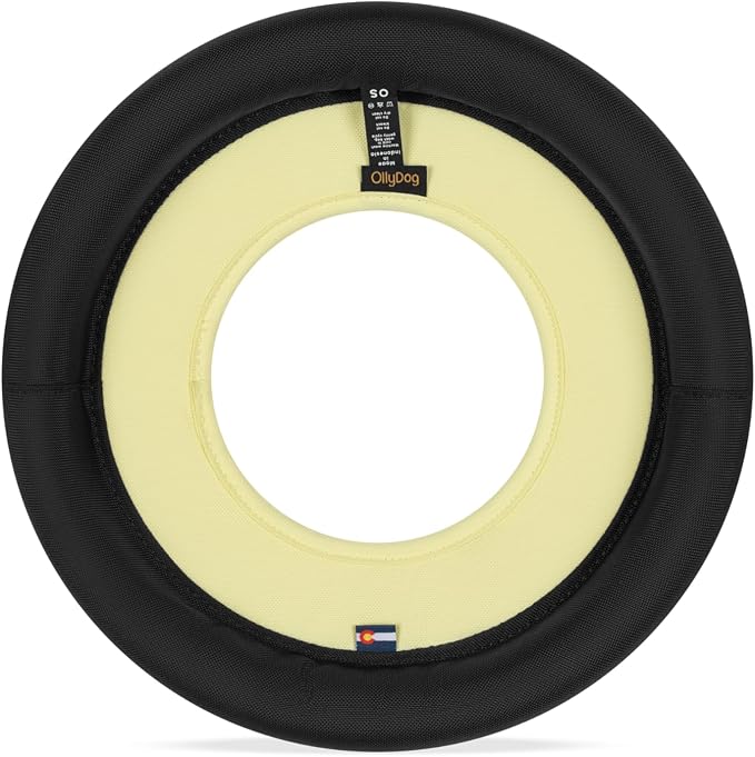OllyDog Mini Super Flyer, Dog Flying Disc – Floating Fetch Toy, Soft on Teeth, Eco-Friendly Recycled Material, Lightweight, for Small & Medium Dogs (Sol, 9")