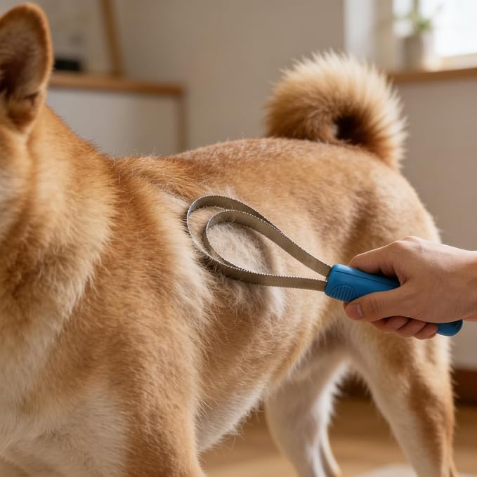Deshedding Tool Grooming Brush for Horse Dog Cat(Double Loop) | Horse Shedding Tool, Stainless Steel Shedding Blade for Horses & Dogs, Dog Shedding Brush for Double Coat Dogs