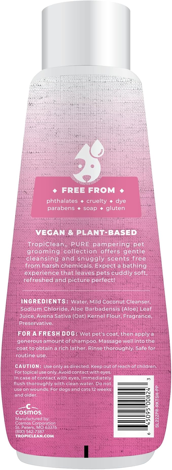 TropiClean Pure Tearless Puppy Shampoo, Raindrop Kisses Scent, 22oz