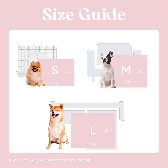 LE SURE Waterproof Puppy Blanket for Large Dogs - Washable Double Sided Dog Blankets with Warm Jacquard Shag and Soft Sherpa Fleece, Pet Cat Blanket for Couch Protection, Bow Design,Pink Taffy