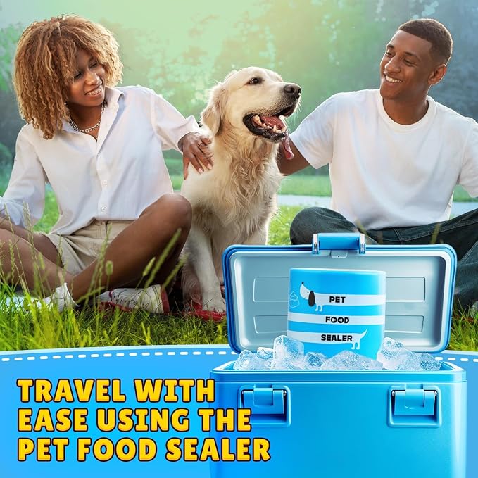 The Original Canned Dog Food Storage Container Patent Pending Reusable Airtight Can Cover Pet Food Sealer - Keeps Dog Food Can Fresh in the Fridge, Eliminates Odor, Easy to Use