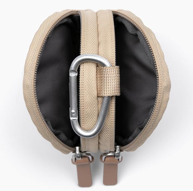 Snackpack Double Insulated Dog Treat Pouch – 1.5 Cup Capacity, 2 BPA-Free Waterproof Zipper Pockets, Carabiner for Belt/Leash – Compact Training & Travel Bag – Checkerboard