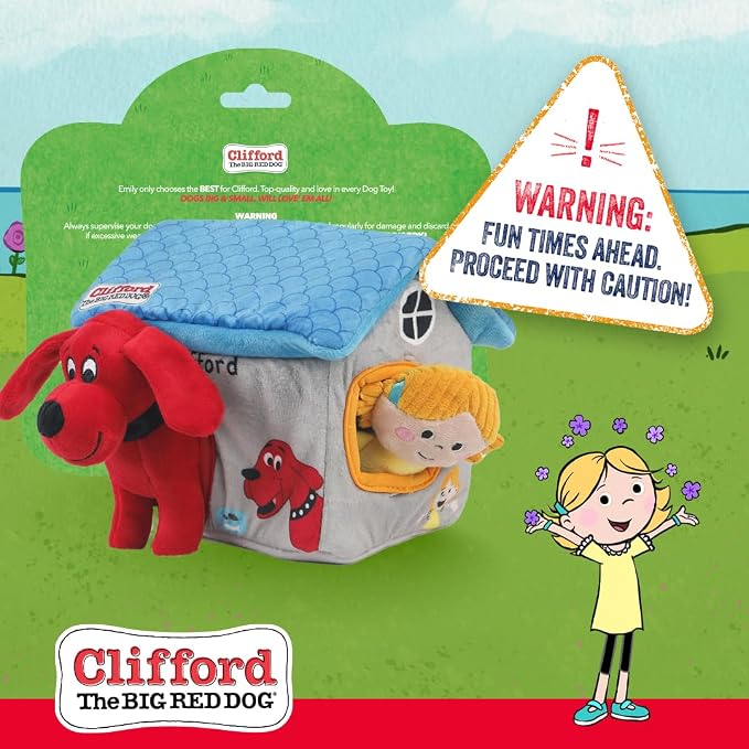 Plush Squeaky Dog Toy – Soft Crinkle Dog Toy with Squeaker for Small Dogs and Puppies –Puppy Plush Chew Toys, Cute Toys for for Puppies with Squeaker (Cozy House)