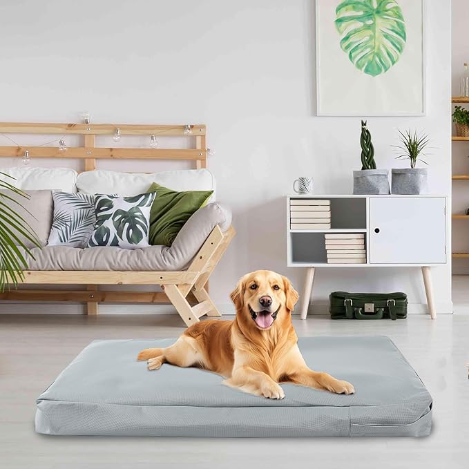Waterproof Dog Bed Cover Replacement for 30 Inch Wire Crates, Heavy Duty Oxford Fabric Pet Bed Sleeve with Zipper, Washable & Durable Mattress Protector for Puppy, 29" L x 18" W x 3.5" H (Cover Only)