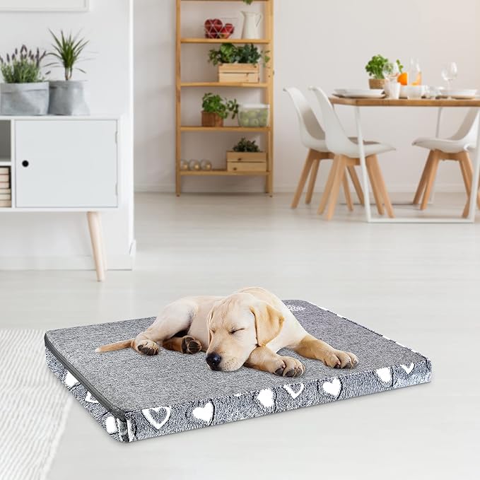 VANKEAN Reversible Cool/Warm Crate Mat Waterproof Washable Firm S-XXL Grey