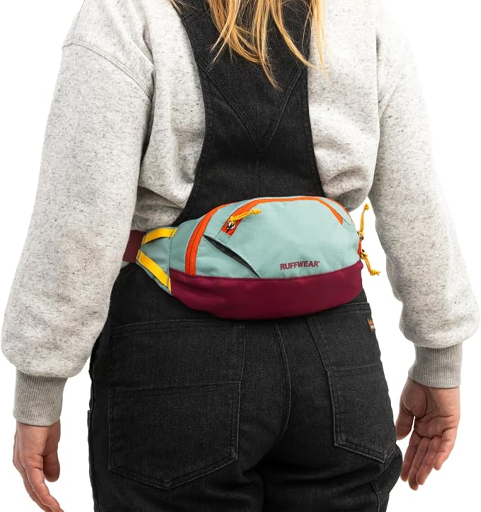 Ruffwear, Home Trail Hip Pack, Dog Walking Fanny Pack, River Rock Green | Crossbody with Adjustable Belt, Treat Pouch, Poop Bag Holder, Phone Pocket, Hands-Free for Training, Hiking, Running, Travel