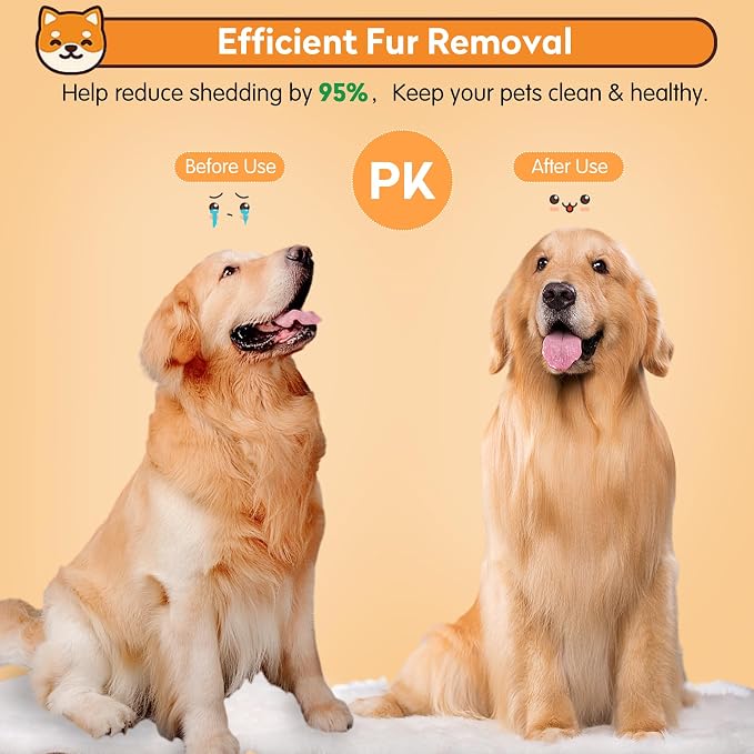 Dog & Cat Brush, Self Cleaning Slicker Brush for Pets Shedding | 1 Click Clean,Lightweight,Massaging Particles,Soft Non-slip Handles,For All Furry Animls