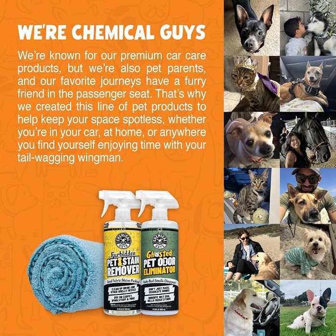 Chemical Guys Furrocious Super Absorbent, Ultra Soft Microfiber Pet Towel for Drying & Grooming Dogs, Cats & More, Blue (25 inches x 36 inches) PCS1996 - Pet Blanket, Pet Bed Topper