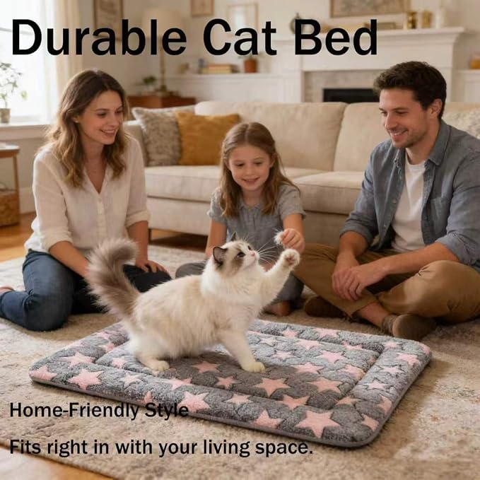 Cat & Dog Bed Mat - Reversible Dog Crate Bed Mats, Soft & Breathable Kennel Pad, Durable Crate Bed for Extra Small Dogs & Cats