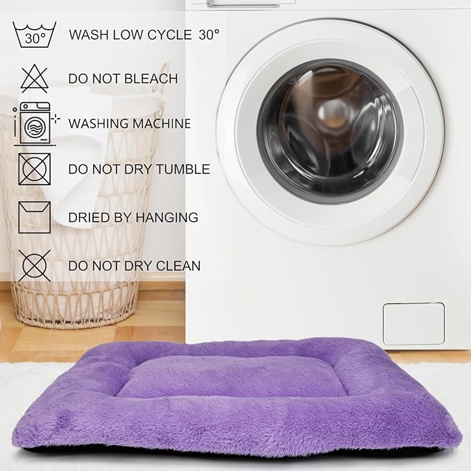 Crate Pad for Medium Dogs - Washable Pet Kennel Pad Fits 30-Inch Crate - Ultra Soft Flat Bed Mat, Cozy Sleeping, Anti-Slip, Grey, 30 x 19