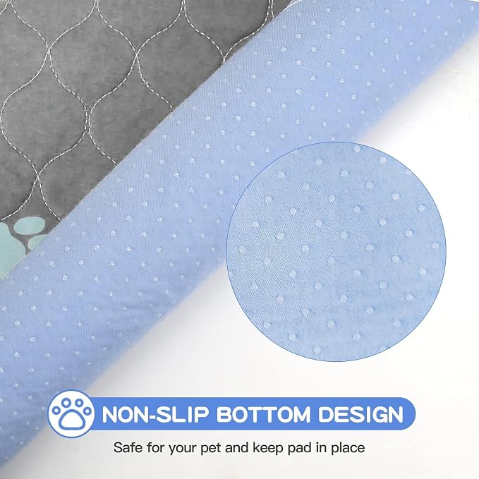 Aitmexcn Washable Pee Pads for Dogs, 2 Extra Large Puppy Pads, 48'' x 65'' | Highly Absorbent, Waterproof Layer, Machine Washable, Non-Slip Bottom, For Large Playpens and Multiple Pets