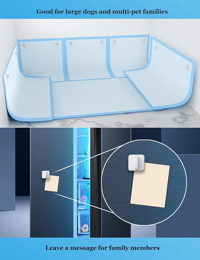 Pee Pad Holder for Dogs Potty Training Pad Magnetic Wall Holder for Leg-Lifting Dogs & Marking in the House Compatible with Any Size of Puppy Pee Pads (White)