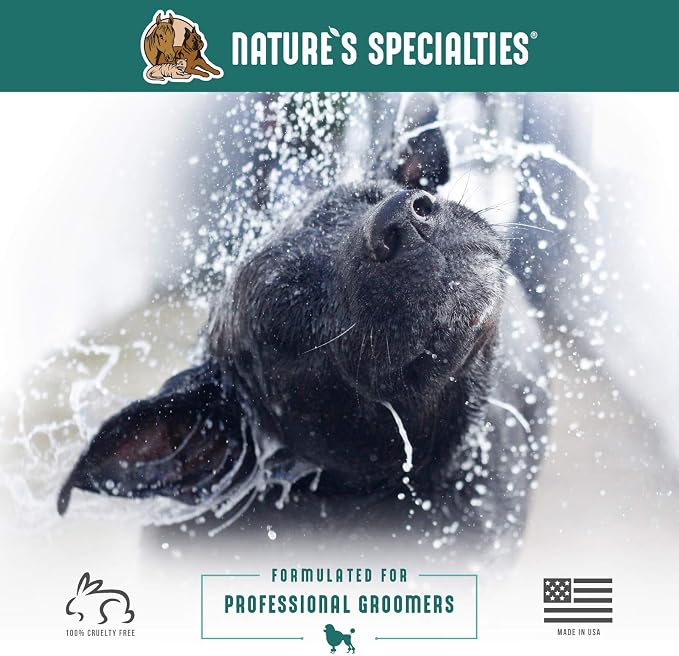 Nature's Specialties Hypoallergenic Ultra Concentrated Aloe Dog Shampoo for Pets, Makes up to 8 Gallons, Natural Choice for Professional Groomers, for Sensitive Skin, Made in USA, 32 oz