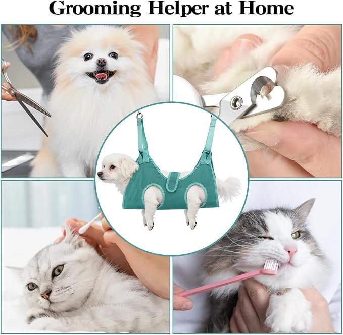 Dog Grooming Hammock for Small Dogs and Cats, Pet Nail Sling Harness Hammock for Dog Nail Clippers Grooming, Hanging Support Holder for Dogs, Small Pet Grooming Harness