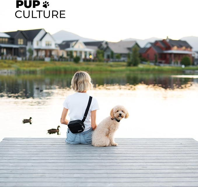 Dog Treat Pouch with Poop Bag Dispenser and Removable Treat Pouch | Cross Body Dog Walking Bag | The Perfect Puppy Training Tool and Even Better Gift