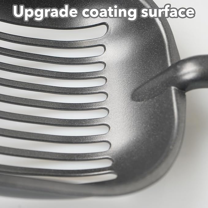 Cat Litter Scoop, Kitty Metal Scooper, Aluminum Alloy Sifter, Kitten Pooper Lifter, Deep Shovel, Long Handle, Poop Sifting, Durable, Heavy Duty, for Litter Box