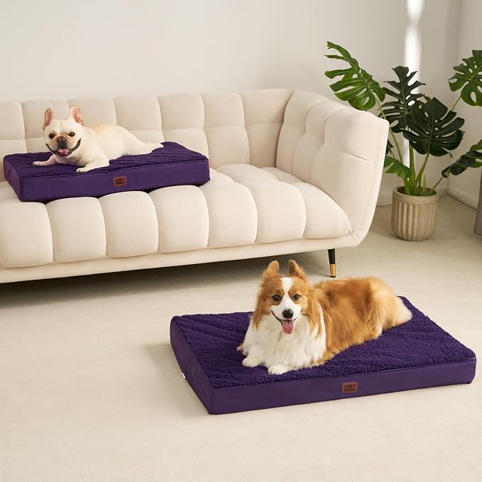 EHEYCIGA Orthopedic Dog Bed Extra Large with Removable Washable Cover, 41IN | Egg Crate Foam Support, Durable Oxford fabric, Non-Slip Bottom, Machine Washable, Soft Waterproof Plush Pet Bed Mat For Crate