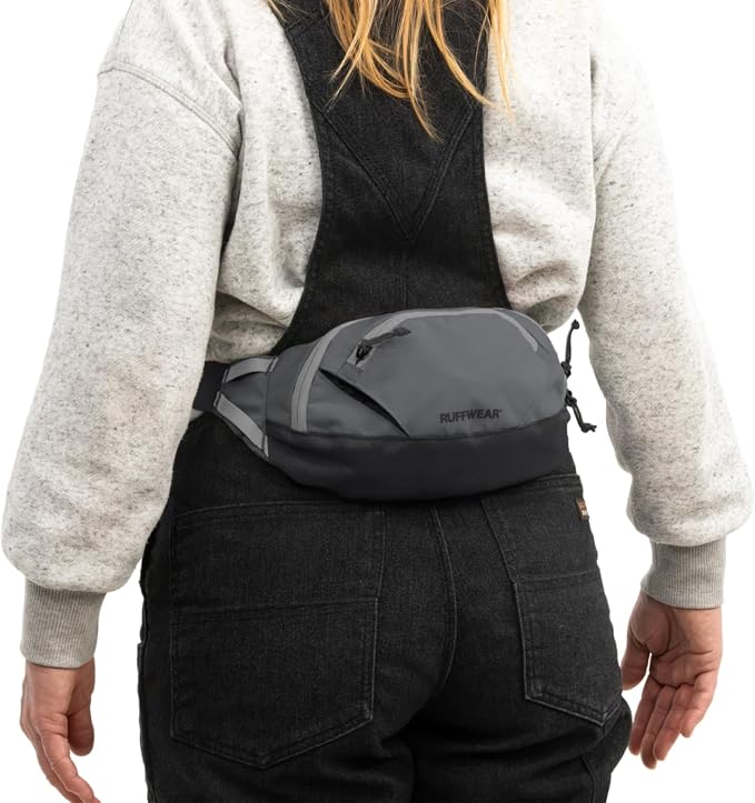 Ruffwear, Home Trail Hip Pack, Dog Walking Fanny Pack, Granite Gray | Crossbody with Adjustable Belt, Treat Pouch, Poop Bag Holder, Phone Pocket, Hands-Free for Training, Hiking, Running, Travel