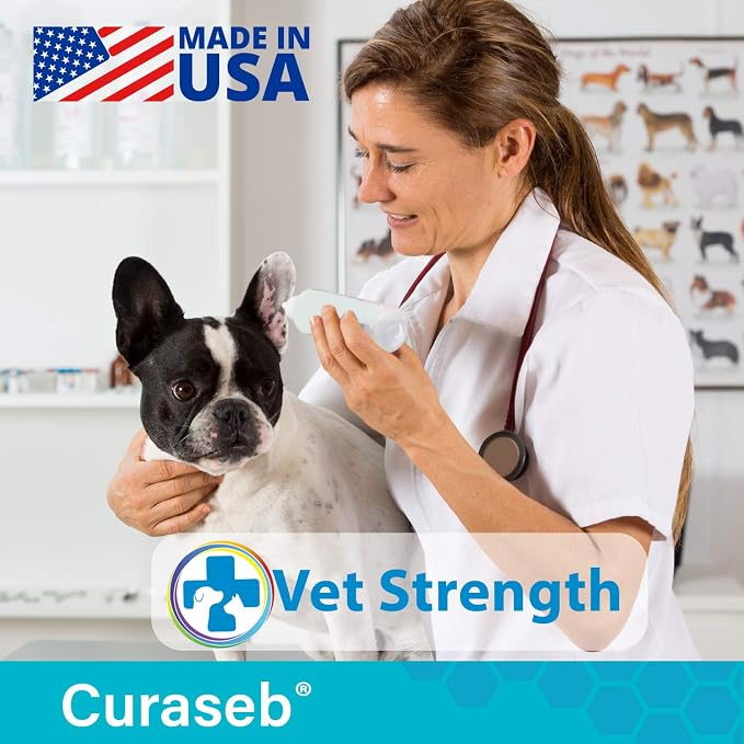 Curaseb Cat & Dog Ear Infection Treatment Wipes – Soothes Itchy & Inflamed Ears – Cleans Debris and Buildup – 100 Count (Pack of 2)