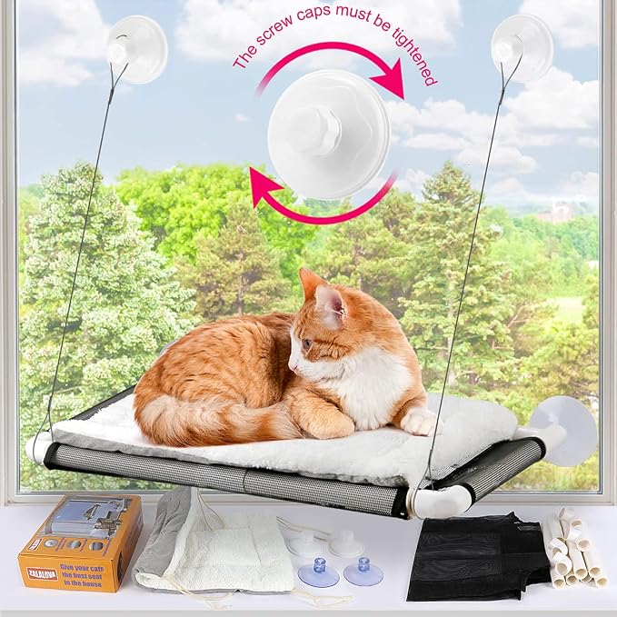ZALALOVA Cat Window Perch Suction Cups (Set of 6) for Cat Seat Hammock